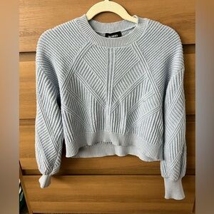 Express balloon sleeves cropped sweater XS sky blue